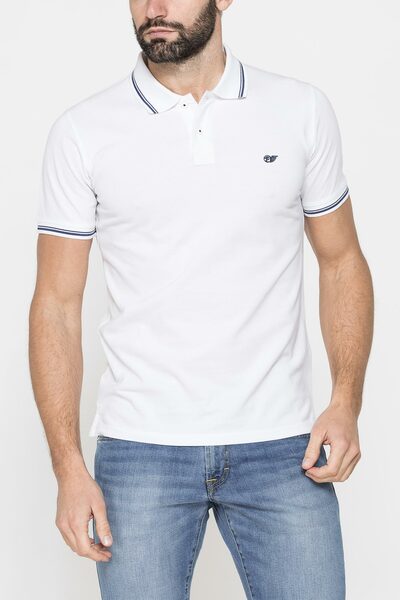 Carrera Jeans - Cotton piquet polo shirt with contrasting tipping Cod ...